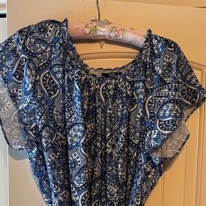 Chaps Blue Paisley Dress